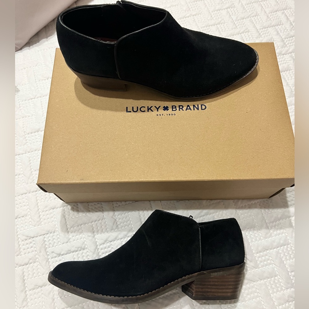 Lucky Brand Faithly Bootie - Black Suede